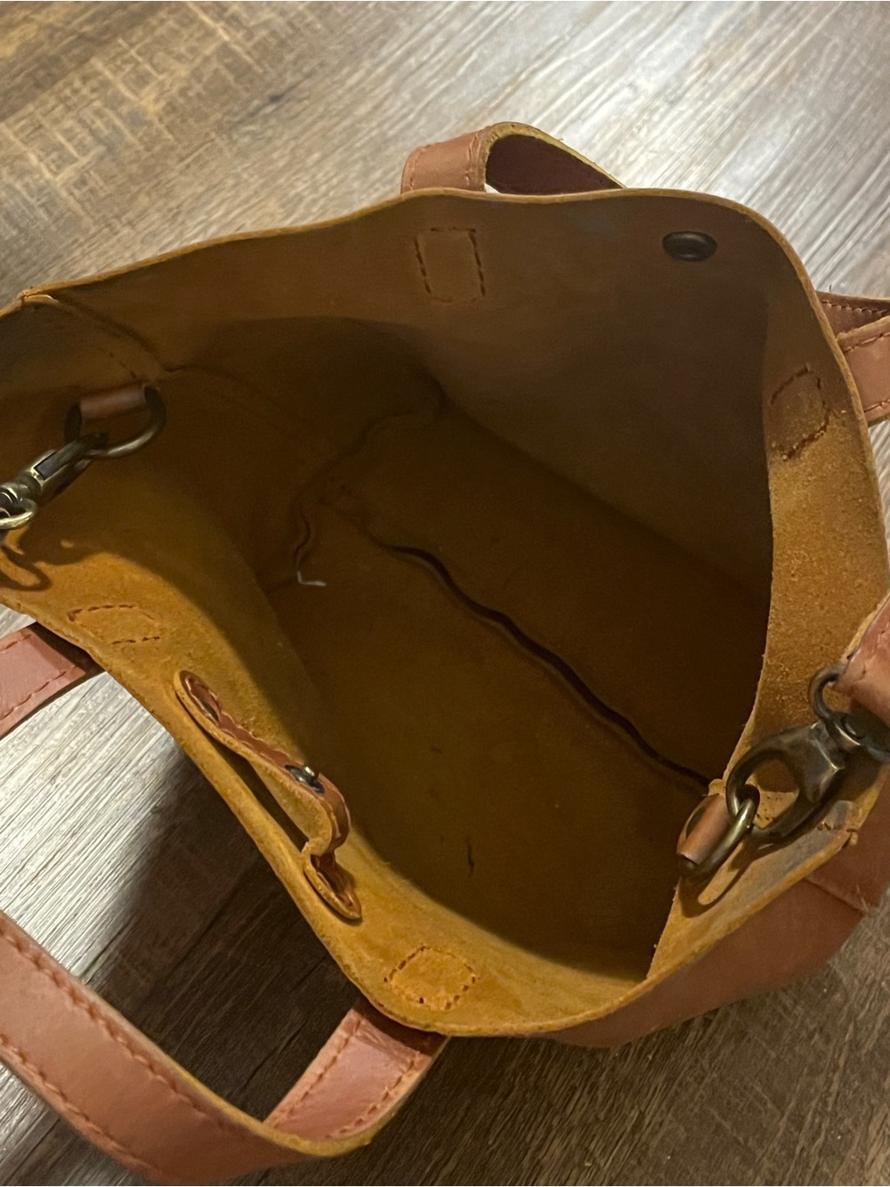Portland Leather Mini Tote
Honey Tan with adjustable strap - Picture 9 of 16